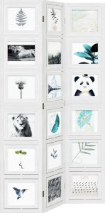 vidaXL Parawan pokojowy, 3-panelowy, biały, lite drewno paulowni 4