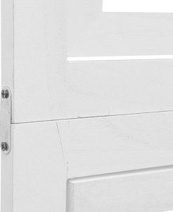 vidaXL Parawan pokojowy, 3-panelowy, biały, lite drewno paulowni 8