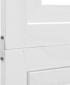 vidaXL Parawan pokojowy, 5-panelowy, biały, lite drewno paulowni 8