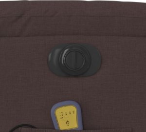 vidaXL Podnoszony fotel masujący, elektryczny, rozkładany, ciemny brąz 12