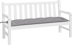 vidaXL Poduszka na ławkę ogrodową, szara, 150x50x7 cm, tkanina 3