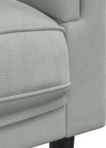 vidaXL Sofa 2-osobowa z poduszkami, jasnoszara, aksamit 7