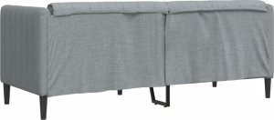 vidaXL Sofa 2-osobowa, jasnoszara, tapicerowana tkaniną 6