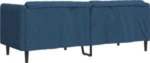 vidaXL Sofa 3-osobowa, niebieska, tapicerowana tkaniną 5