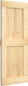 vidaXL Drzwi, 90x210 cm, lite drewno sosnowe 2