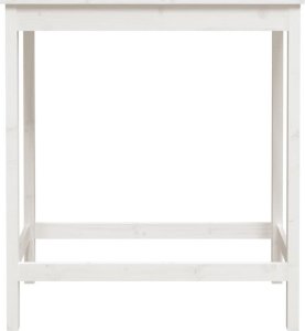 vidaXL Stolik barowy, biały, 100x50x110 cm, lite drewno sosnowe 5