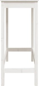 vidaXL Stolik barowy, biały, 100x50x110 cm, lite drewno sosnowe 6