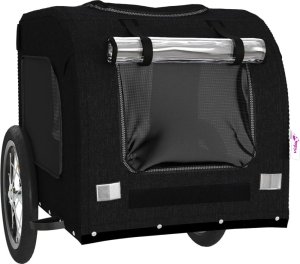 vidaXL Przyczepka rowerowa dla psa, czarna, tkanina Oxford i żelazo 11