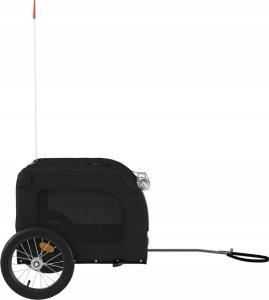 vidaXL Przyczepka rowerowa dla psa, czarna, tkanina Oxford i żelazo 4