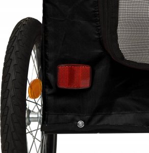 vidaXL Przyczepka rowerowa dla psa, czarna, tkanina Oxford i żelazo 7