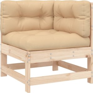 vidaXL Siedzisko narożne z poduszkami, lite drewno sosnowe 2