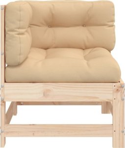 vidaXL Siedzisko narożne z poduszkami, lite drewno sosnowe 3