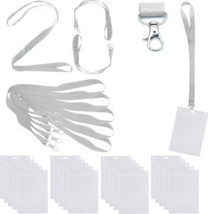 Stamal Identyfikator pionowy holder kieszonka A6 115x150mm + smycz 90cm x 20kpl 1