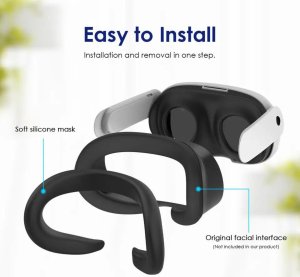 Vortex Virtual Reality Silikonowa ochronka na twarz do Meta Quest 3 | Czerwona 3