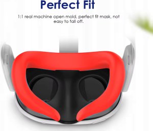 Vortex Virtual Reality Silikonowa ochronka na twarz do Meta Quest 3 | Czerwona 7