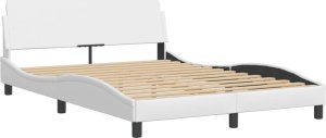vidaXL vidaXL Łóżko z materacem, białe, 120x200 cm, sztuczna skóra 4