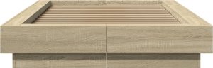 vidaXL vidaXL Rama łóżka, dąb sonoma, 100x200 cm, materiał drewnopochodny 4