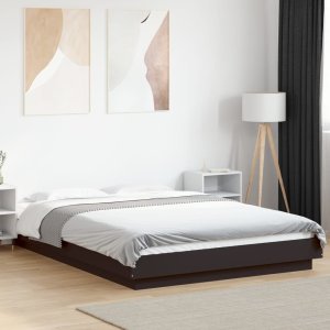 vidaXL vidaXL Rama łóżka, czarna, 120x190 cm, materiał drewnopochodny 3