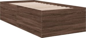 vidaXL vidaXL Rama łóżka, brązowy dąb, 75x190 cm, materiał drewnopochodny 2