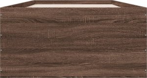 vidaXL vidaXL Rama łóżka, brązowy dąb, 75x190 cm, materiał drewnopochodny 4