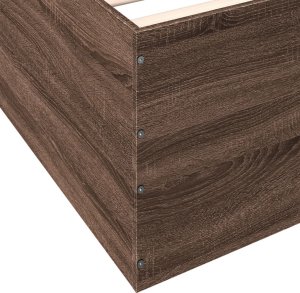 vidaXL vidaXL Rama łóżka, brązowy dąb, 75x190 cm, materiał drewnopochodny 8
