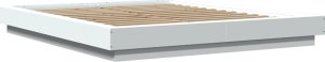 vidaXL Rama łóżka, biała, 160x200 cm, materiał drewnopochodny 3