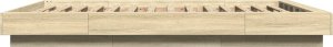 vidaXL vidaXL Rama łóżka, dąb sonoma, 140x200 cm, materiał drewnopochodny 5