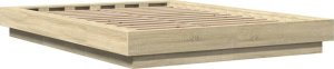 vidaXL vidaXL Rama łóżka, dąb sonoma, 140x200 cm, materiał drewnopochodny 6