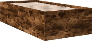 vidaXL vidaXL Rama łóżka, przydymiony dąb, 75x190 cm, materiał drewnopochodny 6