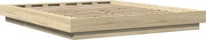vidaXL vidaXL Rama łóżka, dąb sonoma, 150x200 cm, materiał drewnopochodny 6