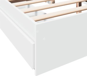 vidaXL vidaXL Rama łóżka z szufladami, biała, 160x200 cm 8