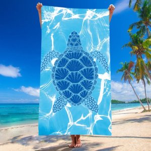 Disney Ręcznik Plażowy 100X180 Żółw 100% Mikrofibra 4