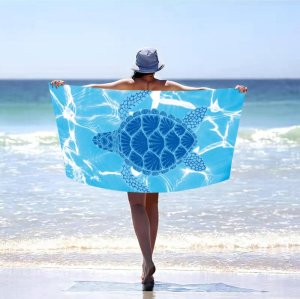 Disney Ręcznik Plażowy 100X180 Żółw 100% Mikrofibra 5