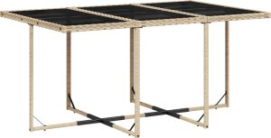 vidaXL vidaXL 7-cz. zestaw mebli ogrodowych z poduszkami, beżowy, polirattan 3