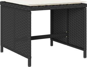 vidaXL vidaXL 15-cz. zestaw mebli ogrodowych z poduszkami, czarny, rattan PE 4