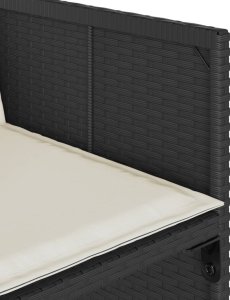 vidaXL vidaXL 15-cz. zestaw mebli ogrodowych z poduszkami, czarny, rattan PE 7