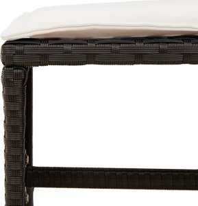 vidaXL vidaXL 15-cz. zestaw mebli ogrodowych z poduszkami, czarny, rattan PE 8