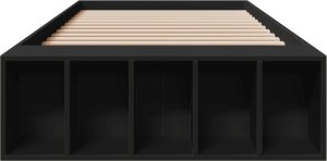 vidaXL vidaXL Rama łóżka, czarna, 90x200 cm, materiał drewnopochodny 4