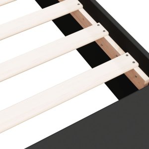 vidaXL vidaXL Rama łóżka, czarna, 90x200 cm, materiał drewnopochodny 8