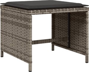 vidaXL vidaXL 15-cz. zestaw mebli ogrodowych z poduszkami, szary, rattan PE 4
