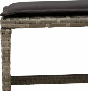 vidaXL vidaXL 15-cz. zestaw mebli ogrodowych z poduszkami, szary, rattan PE 8