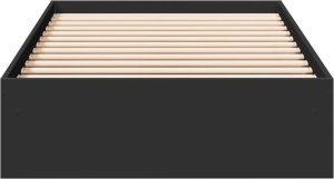 vidaXL vidaXL Rama łóżka z szufladami, czarna, 75x190 cm 4