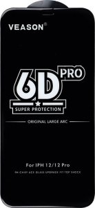 SZKŁO 6D IPHONE 15 PRO SZKŁO PROFILOWANE HARTOWANE FULL COVER CZARNA RAMKA 3