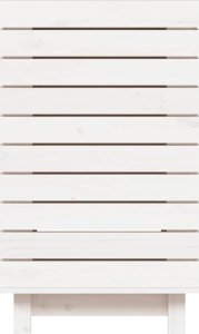 Kosz na pranie vidaXL Kosz na pranie, biały, 44x44x76 cm, lite drewno sosnowe 5