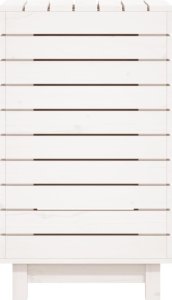 Kosz na pranie vidaXL Kosz na pranie, biały, 44x44x76 cm, lite drewno sosnowe 6