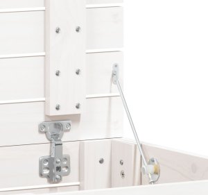 Kosz na pranie vidaXL Kosz na pranie, biały, 44x44x76 cm, lite drewno sosnowe 8