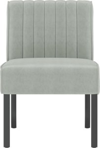 vidaXL Fotel, jasnoszary, obity aksamitem 3