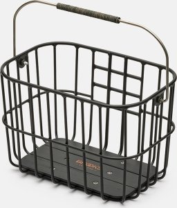 Brooks Kosz na kierownicę HOXTON BASKET, Aluminium Black, Skórzana rączka, Klick Fix adapter (NEW) 1