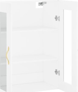 vidaXL Szafka wisząca, biała, 69,5x34x90 cm 6