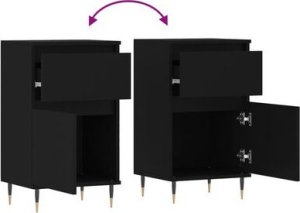 vidaXL Szafki, 2 szt., czarne, 40x35x70 cm 10